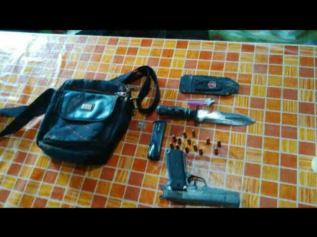 Barang bukti yang berhasil diamankan aparat kepolisian di rumah makan  Sanang Hati Sarolangun